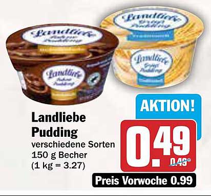 Landliebe Pudding verschiedene Sorten 150 g Becher