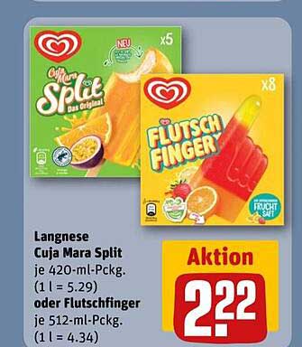Langnese Cuja Mara Split oder Flutschfinger