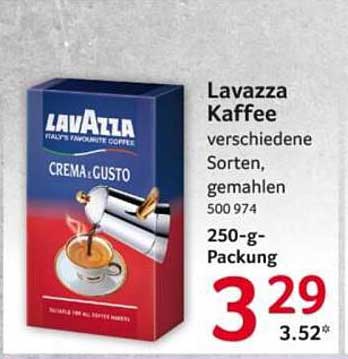 Lavazza Kaffee verschiedene Sorten, gemahlen 250-g-Packung
