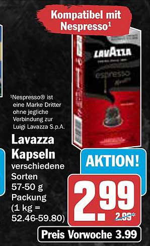 Lavazza Kapseln verschiedene Sorten 57-50 g Packung