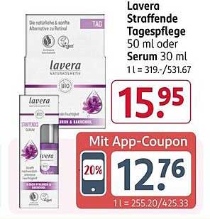 Lavera Straffende Tagespflege 50 ml oder Serum 30 ml