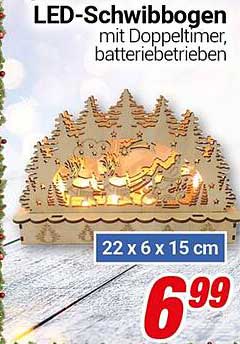 LED-Schwibbogen mit Doppeltimer, batteriebetrieben