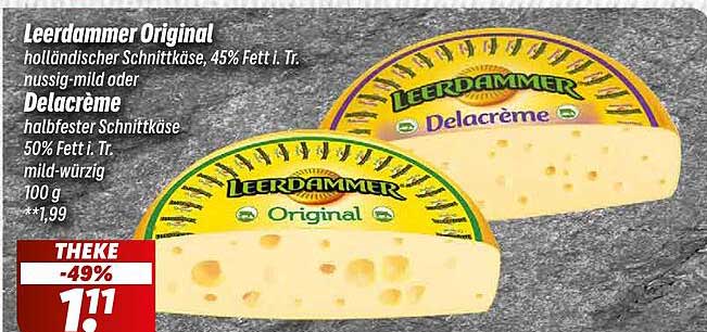 Leerdammer Original - holländischer Schnittkäse, 45% Fett i. Tr.
