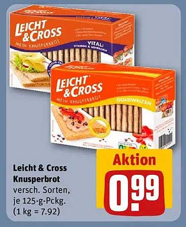 Leicht & Cross Knusperbrot - Verschiedene Sorten, je 125-g-Pckg.