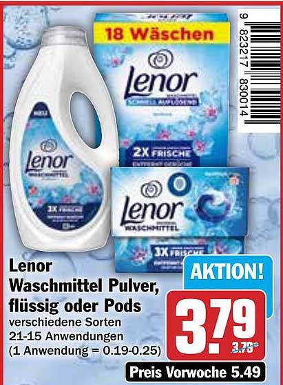 Lenor Waschmittel Pulver, flüssig oder Pods – verschiedene Sorten