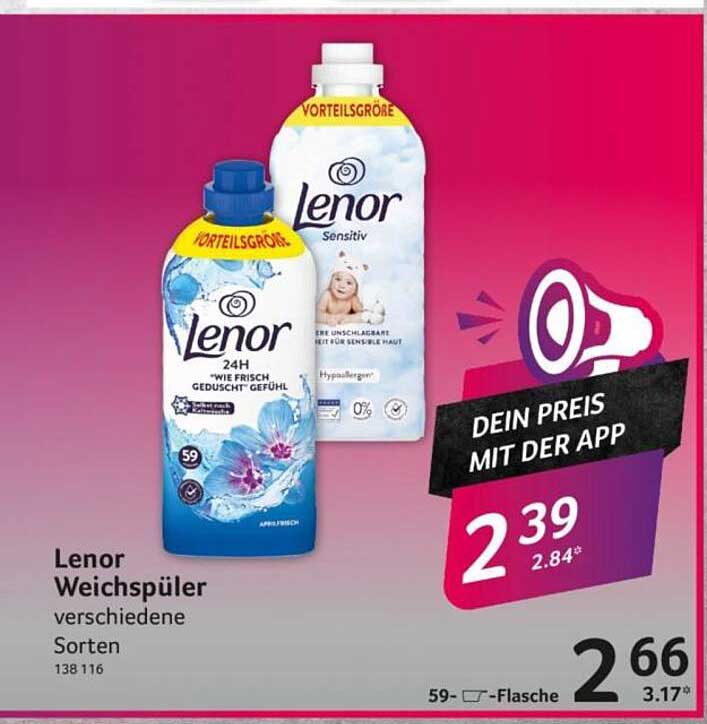 Lenor Weichspüler verschiedene Sorten