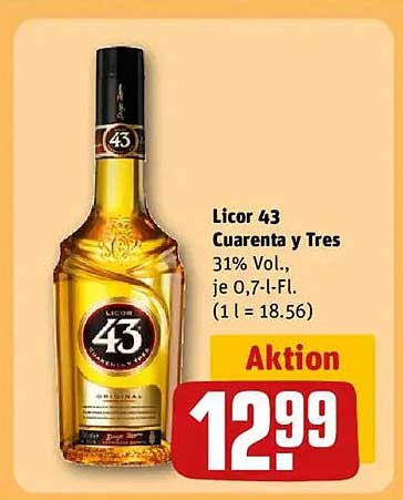 Licor 43 Cuarenta y Tres 0,7 l – Ein Genuss für jeden Anlass