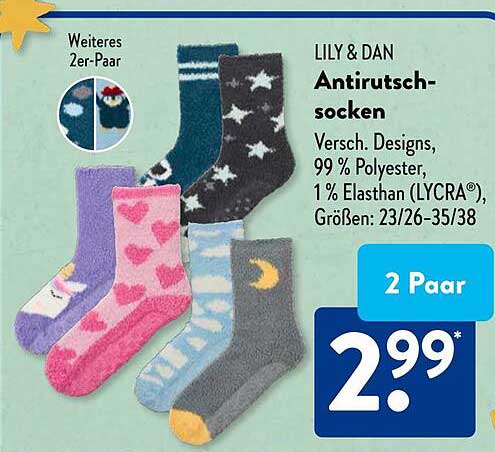 LILY & DAN Antirutschsocken - 2 Paar