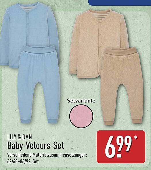 LILY & DAN Baby-Velours-Set