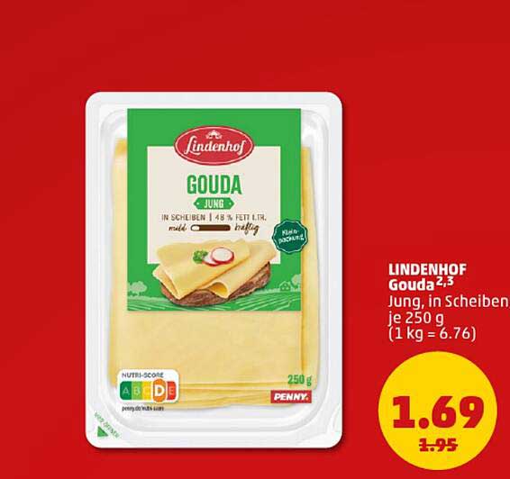 LINDENHOF Gouda Jung, in Scheiben 250 g