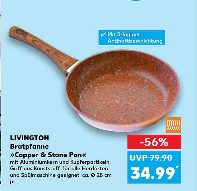 LIVINGTON Bratpfanne »Copper & Stone Pan«