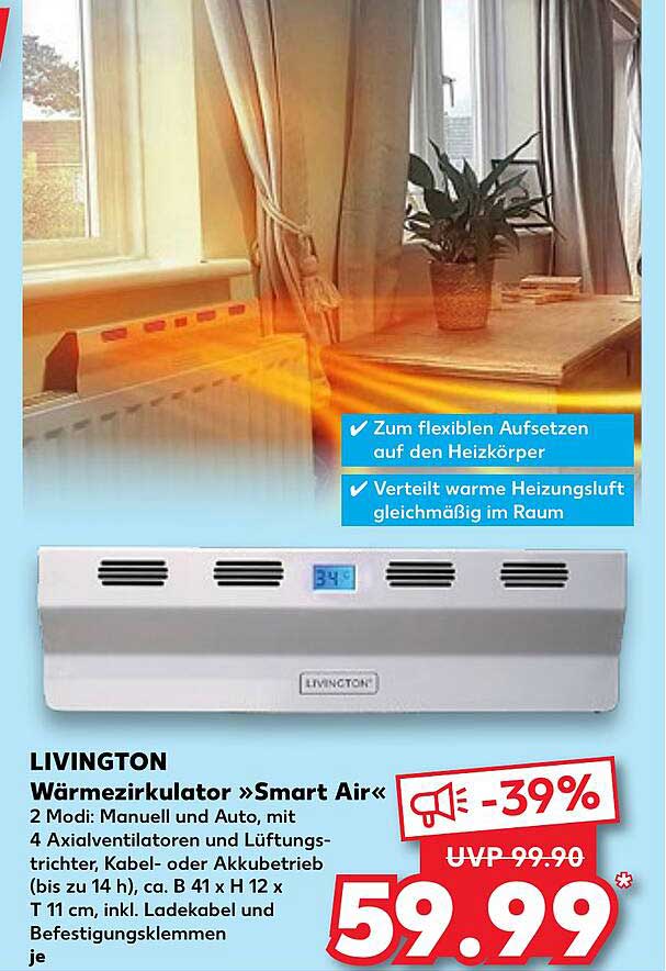 LIVINGTON Wärmezirculator »Smart Air«