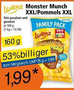 Lorenz Monster Munch XXL/Pommes XXL - Family Pack