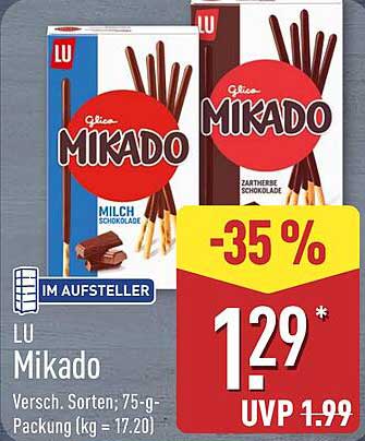 LU Mikado, verschiedene Sorten – 75-g-Packung