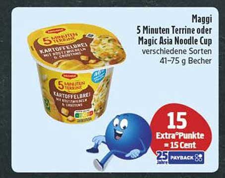 Maggi 5 Minuten Terrine oder Magic Asia Noodle Cup