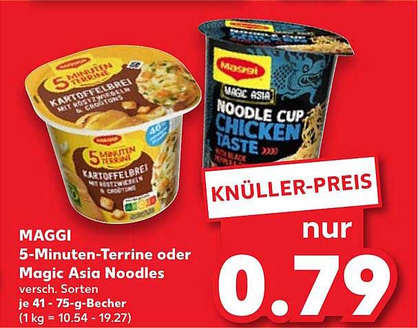 MAGGI 5-Minuten-Terrine oder Magic Asia Noodles