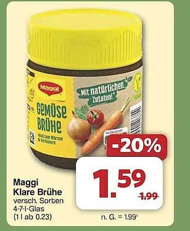 Maggi Klare Brühe - verschiedene Sorten im 4-7 l-Glas