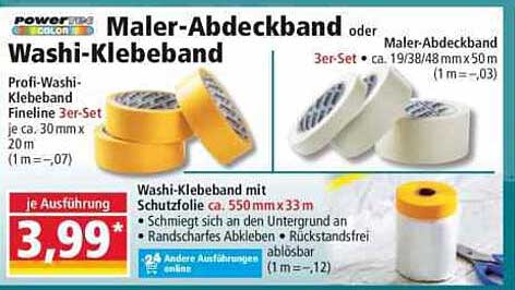 Maler-Abdeckband oder Washi-Klebeband – Profi-Washi-Klebeband Fineline 3er-Set