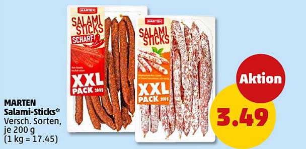 Marten Salami-Sticks, verschiedene Sorten, je 200 g