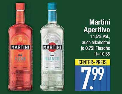 Martini Aperitivo 0,75L – Erstklassiger Genuss für einen unschlagbaren Preis