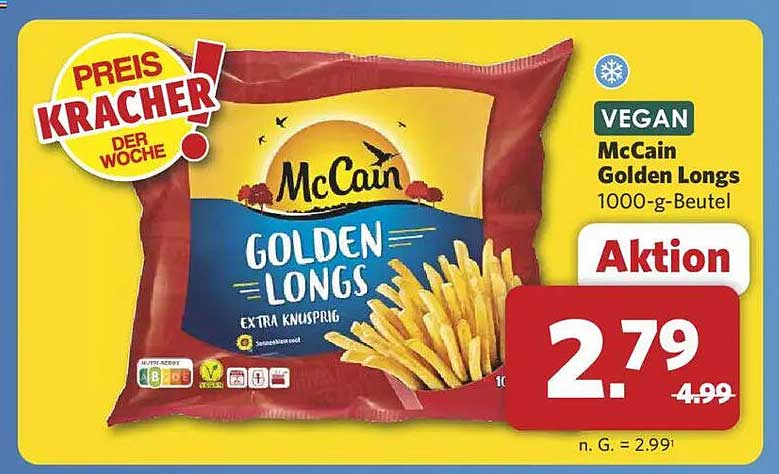 McCain Golden Longs 1000-g-Beutel