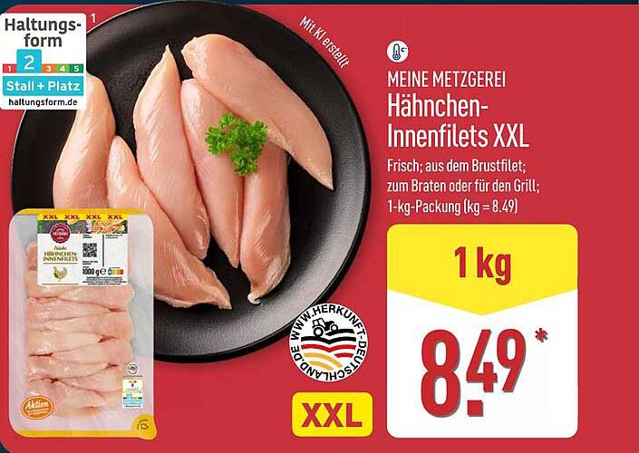 MEINE METZGEREI Hähnchen-Innenfilets XXL