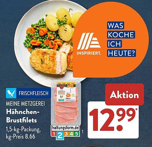 MEINE METZGERIE Hähnchen-Brustfilets 1,5-kg-Packung