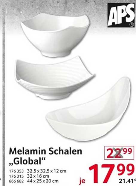 Melamin Schalen "Global"