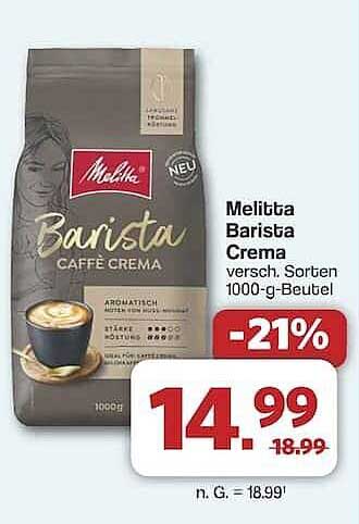 Melitta Barista Caffe Crema 1000-g-Beutel