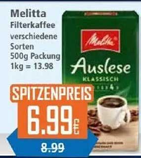 Melitta Filterkaffee Auslese klassisch 500g