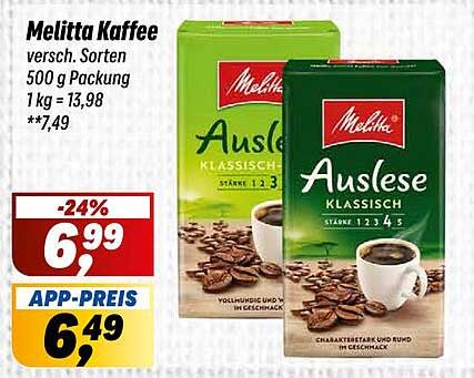Melitta Kaffee Auslese - 500 g Packung