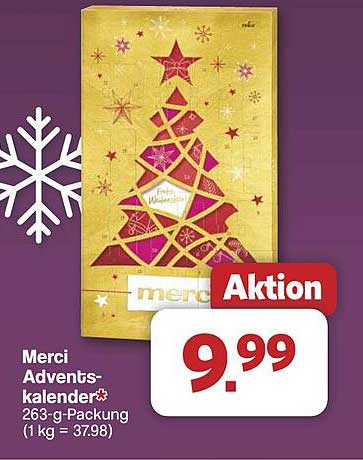 Merci Adventskalender 263-g-Packung
