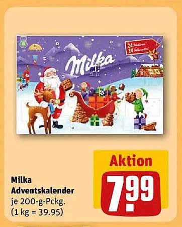 Milka Adventskalender je 200-g-Pckg.