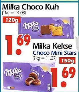 Milka Choco Kuh und Milka Kekse Choco Mini Stars
