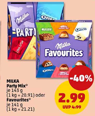 MILKA Party Mix & Favourites - Leckereien für jeden Anlass