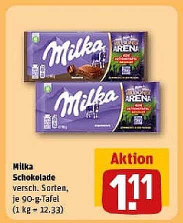Milka Schokolade - verschiedene Sorten, je 90-g-Tafel