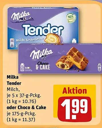 Milka Tender und Choco & Cake – Unwiderstehliche Süßigkeiten im Angebot!