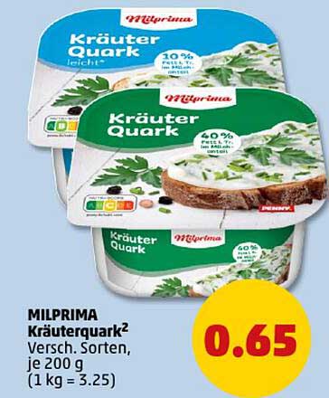 MILPRIMA Kräuterquark - Verschiedene Sorten, je 200 g