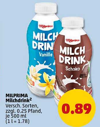 MILPRIMA Milchdrink in verschiedenen Sorten