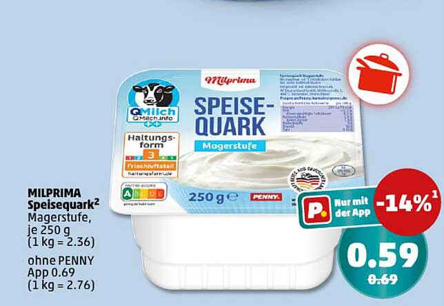 MILPRIMA Speisequark 250 g - Magermilchstufe