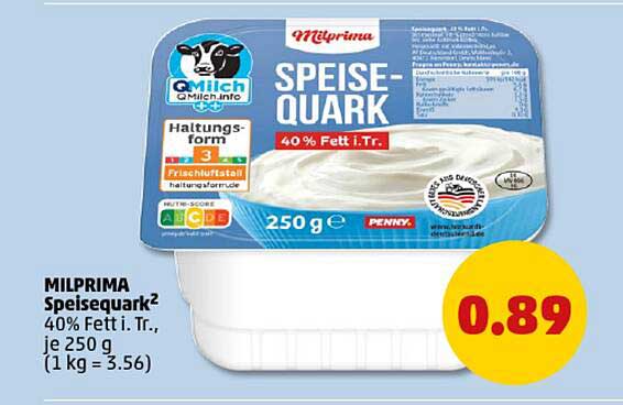 MILPRIMA Speisequark 40% Fett i.Tr. (250 g)