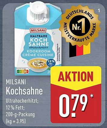 MILSANi Kochsahne 200 g Packung