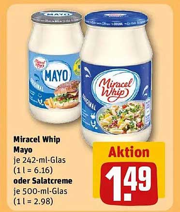 Miracel Whip Mayo 242 ml oder Salatcreme 500 ml