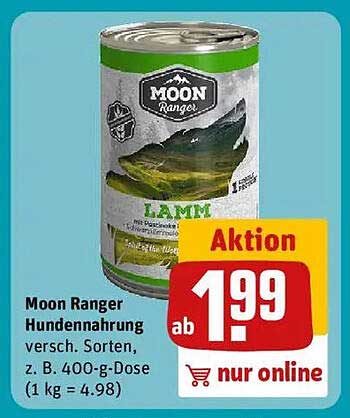 Moon Ranger Hundenahrung Lamm 400-g-Dose