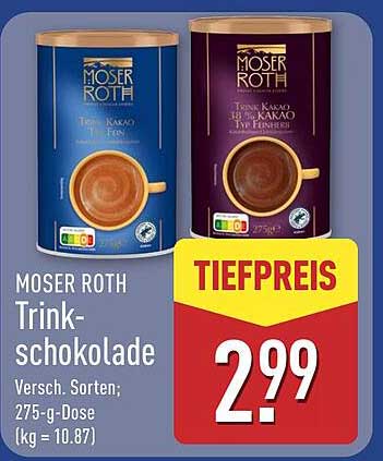 MOSER ROTH Trinkschokolade 275-g-Dose