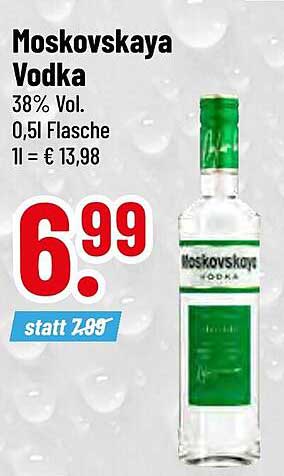 Moskovskaya Vodka 0,5l - Jetzt zum Sparpreis!