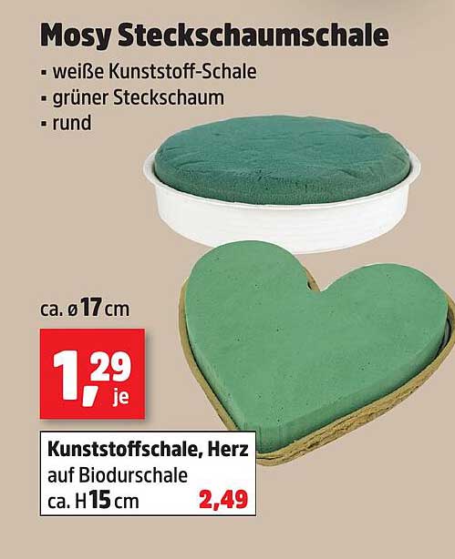 Mosy Steckschalmschale – Kunstschale für kreative Floristik