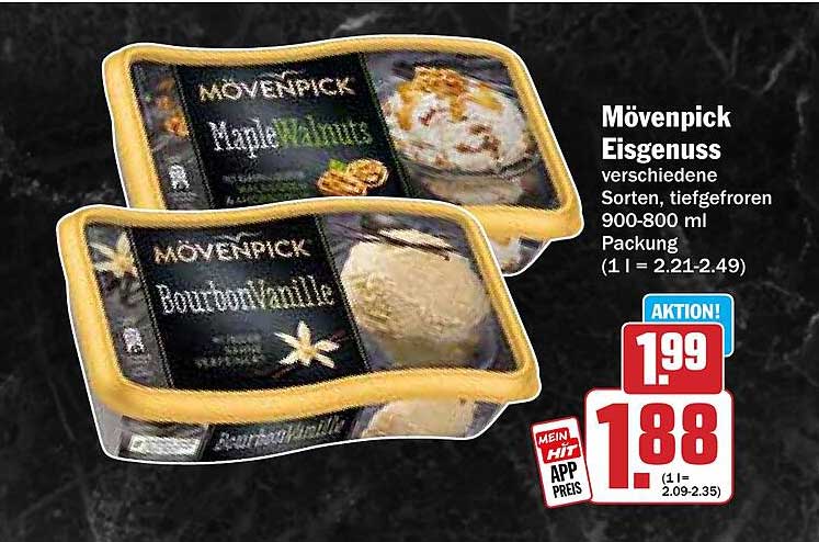 Mövenpick Eisgenuss - verschiedene Sorten, tiefgefroren 900-800 ml