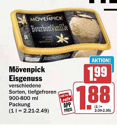 Mövenpick Eisgenuss - verschiedene Sorten, tiefgefroren 900-800 ml