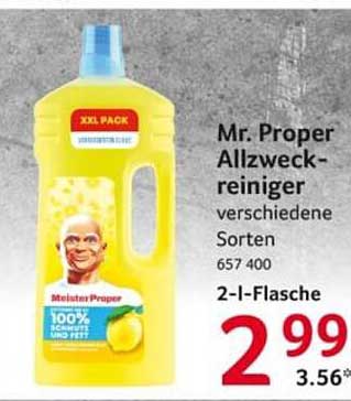 Mr. Proper Allzweckreiniger verschiedene Sorten 2-l-Flasche